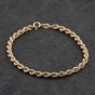 Second Hand 9ct Yellow Gold 7 Inch Rope Chain Bracelet 41061352