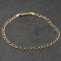 Second Hand 9ct Yellow Gold 7.5 Inch Figaro Chain Bracelet 41061364
