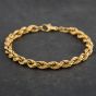 Second Hand 18ct Yellow Gold Rope Chain Bracelet 4107150