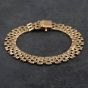 Second Hand 9ct Yellow Gold Brick Chain Bracelet 4107286