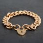 Second Hand Vintage Rose Gold Plain And Engraved Links Chain Bracelet 4107306