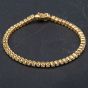 Second Hand 14ct Yellow Gold 2.75ct Brilliant Cut Diamond Tennis Bracelet 4107881