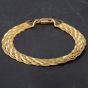Second Hand 9ct Yellow Gold 7 Inch Multi Strand Plaited Bracelet 4107891