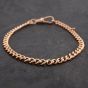 Second Hand 9ct Rose Gold Graduated Albert 9 Inch Chain Bracelet 41081080