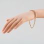 Second Hand 9ct Rose Gold Graduated Albert 9 Inch Chain Bracelet 41081080