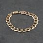Second Hand 9ct Yellow Gold Open Link 7.25 Inch Curb Chain Bracelet 41081147