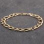 Second Hand 9ct Yellow Gold 9 Inch Figaro Chain Bracelet 41081154