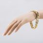 Second Hand 9ct Yellow Gold Heavy 9 Inch Curb Chain Bracelet 41081157