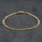 Second Hand 18ct Yellow Gold 5+1 Link 8.5 Inch Curb Chain Bracelet 41081165