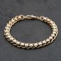 Second Hand 9ct Yellow Gold Roller Ball 8.5 Inch Curb Chain Bracelet 41081167