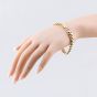 Second Hand 9ct Yellow Gold Roller Ball 8.5 Inch Curb Chain Bracelet 41081167