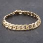 Second Hand 9ct Yellow Gold Heavy 8 Inch Curb Chain Bracelet 41081176