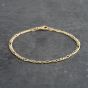 Second Hand 18ct Yellow Gold 9 Inch Figaro Chain Bracelet 41081185