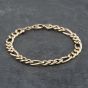 Second Hand 9ct Yellow Gold 9 Inch Figaro Chain Bracelet 41081234