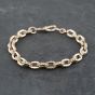 Second Hand Vintage Rose Gold Patterned Link 8.5 Inch Belcher Chain Bracelet 41081235