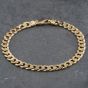 Second Hand 9ct Yellow Gold 9 Inch Curb Chain Bracelet 41081238