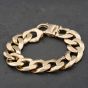 Second Hand 9ct Yellow Gold Heavy 9 Inch Curb Chain Bracelet 41081244