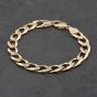 Second Hand 9ct Yellow Gold Heavy 8 Inch Curb Chain Bracelet 41081254