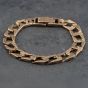 Second Hand 9ct Yellow Gold Heavy Flat Square 8 Inch Curb Chain Bracelet 41081257