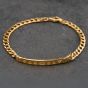 Second Hand 9ct Yellow Gold Gold Bar Style 8 Inch Curb Identity Bracelet 41081264