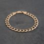 Second Hand 9ct Yellow Gold Open Link 8.5 Inch Curb Chain Bracelet 41081283