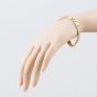 Second Hand 9ct Yellow Gold Bar & Curb 8 Inch Flat Link Chain Bracelet 41081305