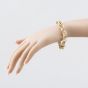 Second Hand 9ct Two Colour Gold Cubic Zirconia 8 Inch Belcher Chain Bracelet 41081313