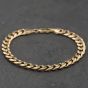 Second Hand 9ct Yellow Gold 9.5 Inch Curb Chain Bracelet 41081314