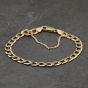 Second Hand 9ct Yellow Gold 8 Inch Curb Chain Bracelet 41081319