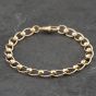 Second Hand 9ct Yellow Gold Roller Ball 8 Inch Chain Bracelet 41081322