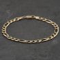 Second Hand 9ct Yellow Gold 8.5 Inch Figaro Chain Bracelet 41081323
