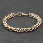 Second Hand 9ct Yellow Gold Roller Ball 7.5 Inch Chain Bracelet 41081325