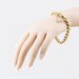 Second Hand 9ct Yellow Gold Patterned Roller Ball 8.5 Inch Chain Bracelet 41081326