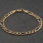 Second Hand 9ct Yellow Gold 9 Inch Figaro Chain Bracelet 41081332