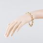Second Hand 9ct Yellow Gold Patterned Link 8.5 Inch Belcher Chain Bracelet 41081337