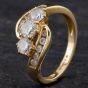 Second Hand 14ct Yellow Gold Cubic Zirconia Three Stone Ring 4109027