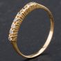 Second Hand 18ct Yellow Gold Cubic Zirconia 8 Stone Set Half Eternity Ring 4109462