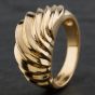 Second Hand 9ct Yellow Gold Wave Effect Fancy Ring 4109585