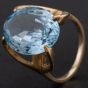 Second Hand 9ct Yellow Gold Blue Spinel Ring 4109819