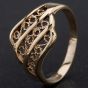 Second Hand 9ct Yellow Gold Open Work Filigree Dress Ring 4109821