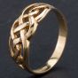 Second Hand 9ct Yellow Gold Celtic Open Work Design Dress Ring 4109839