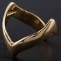Second Hand 9ct Yellow Gold Full Plain Wishbone Ring 4110011