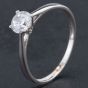 Second Hand 9ct White Gold Cubic Zirconia Single Stone Ring 4110043