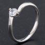 Second Hand 9ct White Gold Cubic Zirconia Crossover Style Ring 4110046