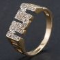 Second Hand 9ct Yellow Gold Cubic Zirconia Set MUM Ring 4110050