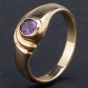 Second Hand 9ct Yellow Gold Oval Amethyst Fancy Dress Ring 4110077
