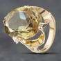 Second Hand Vintage Yellow Gold Smokey Quartz Dress Ring 41101018