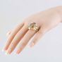 Second Hand Vintage Yellow Gold Smokey Quartz Dress Ring 41101018