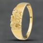 Second Hand 9ct Yellow Gold Engraved Oblong Signet Ring 41101090