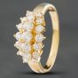 Second Hand 14ct Yellow Gold Cubic Zirconia Three Row Ring 41101177